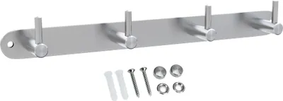 Immagine prodotto di Intirilife appendiabiti in acciaio inox modello B - 4 ganci - appendiabiti appendiabiti appendiabiti in 5 diversi design