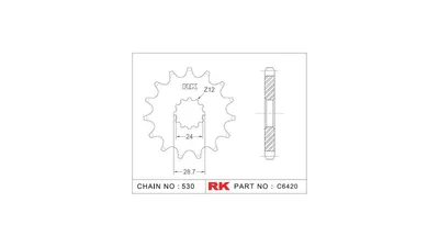 Produktbild von Rk-Ritzel 530 16z Standard