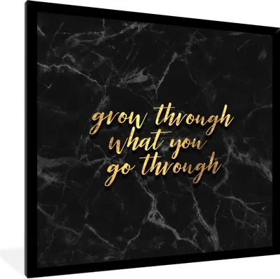 Produktbild von MuchoWow® Gerahmtes Poster Zitate - Motivation - Gold - Marmor 40x40 cm - Poster mit Schwarzem Bilderrahmen Wandposter Rahmen Foto Bilder - Mit Rahmen - Wanddekoration Schlafzimmer