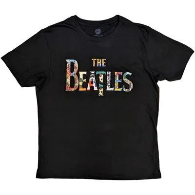 Obrázek produktu pro The Beatles Logo Treatment Tričko s krátkým rukávem Black M