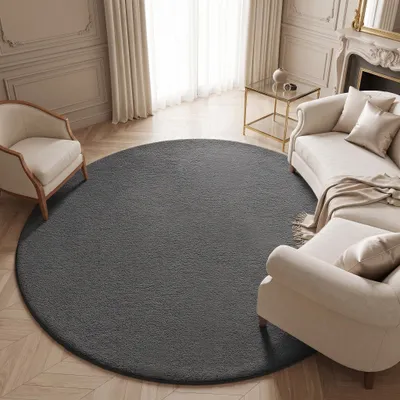 Immagine prodotto di Tappeto moderno rotondo per soggiorno, 120 cm