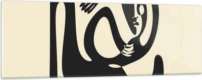 Produktbild von Bilder auf glas - Einteilig - Surreal Charakter Kontrast - 90x30cm - Glasbilder - Wandbilder - Bilder - zum Aufhängen bereit - Wanddekoration aus Glas - Glas Bilder - Wandbild auf Glas - GAB90x30-4615