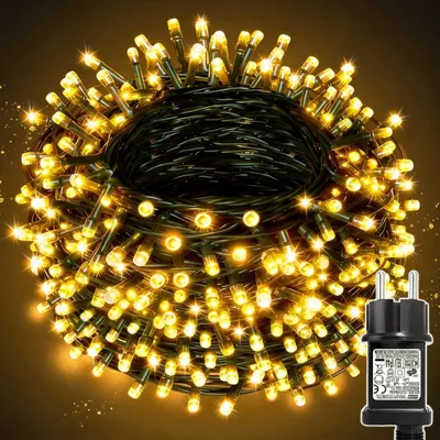 LED-Lichterkette 80 m, 800 LEDs, warmweiß, IP44, 8 Modi, Timer