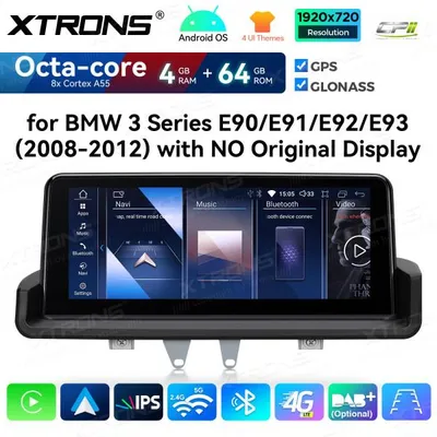 Image de Autoradio Android Xtrons QDB1090UNR pour BMW Série 3 (E90, E91, E92, E93), 4/64 Go, GPS, WLAN