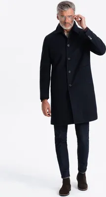 Zdjęcie produktu dla Ombre Clothing Męski płaszcz zimowy Jawara navy XL