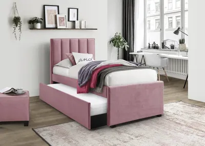 Obrázok produktu pre Čalúnená posteľ RUSSO 90x200 ružová