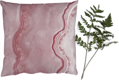 Produktbild von MuchoWow® Zierkissen Sofakissen Wohnzimmer Dekokissen 45x45 cm Rose - Achat Geode - Steine - Kristall - Schlafpolster - Polster für das Sofa