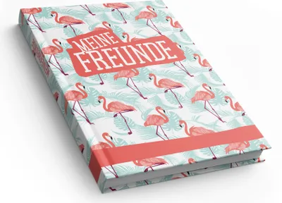 Produktbild von itenga Freundebuch Flamingo Muster DIN A5, 88 Seiten