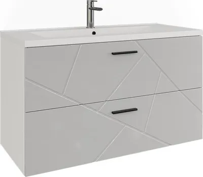Produktbild von Vicco Badmöbel-Set Irma, 2 Teile, Weiß/Weiß Hochglanz