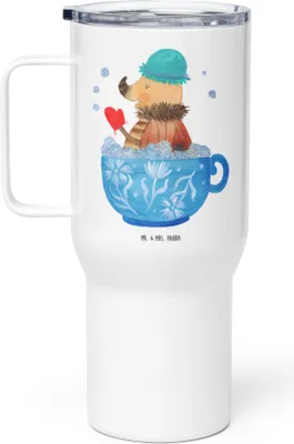 Produktbild von Mr. & Mrs. Panda Teetasse Nachtfalter Schaumbad - Weiß - Geschenk, Träumen, Baden, thermosbecher, Isolierbecher, WC, Edelstahlbecher, Mehrwegbecher, Tasse, Thermobecher