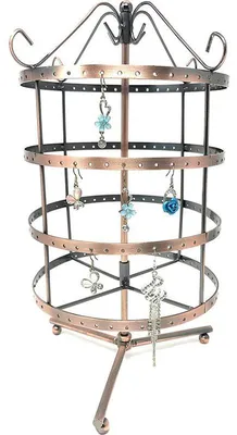 Immagine prodotto di UNIQ Espositore girevole per orecchini, bronzo, 4 ripiani