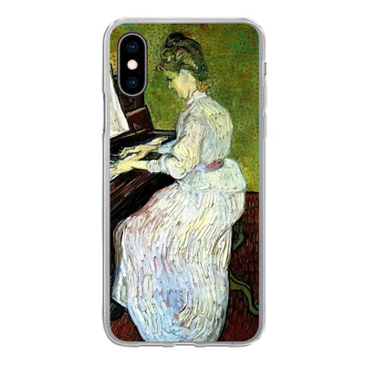 Produktbild von MuchoWow® Handyhülle Schutzhülle Hülle für iPhone X Marguerite Gachet am Klavier - Vincent van Gogh Silikon Softcase Handy Hülle - Handyhülle