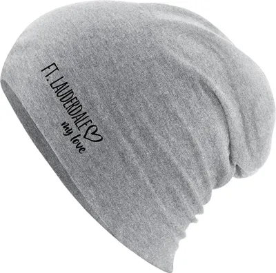 Produktbild von Huuraa Beanie Ft. Lauderdale my love Heather Grey One Size Baumwolle und Elasthan Mütze Geschenkidee