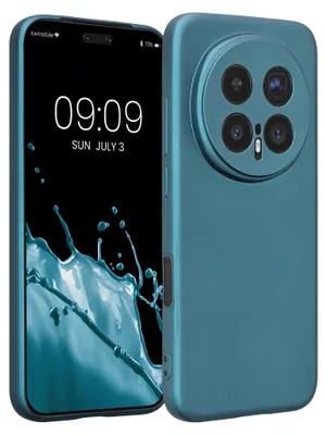 Produktbild von kwmobile Handyhülle für HONOR Magic8 Pro Hülle - weiche Silikon Case metallisch schimmernd - Schutzhülle Cover - Metallic Karibikblau