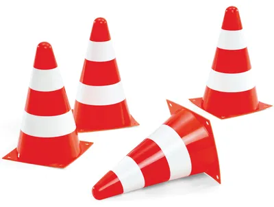 Obrázok produktu pre Rolly Toys Dopravné kužele Sada 4 výstražných kužeľov