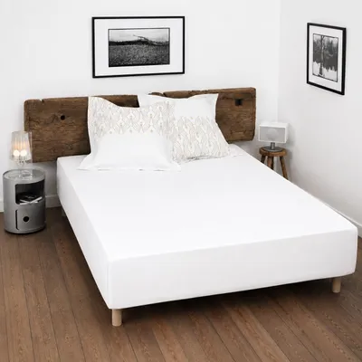 Immagine prodotto di Lenzuolo con angoli, 160 x 200 cm, in cotone 100%, colore bianco
