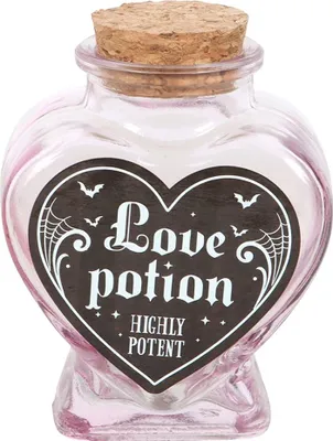 Produktbild von Something Different - Flasche "Love Potion", Glas, Herz SD10192 (Einheitsgröße) (Pink)