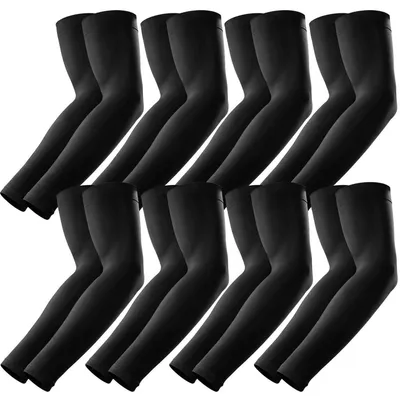 Immagine prodotto di Maniche lunghe protettive, unisex, con protezione UV UPF 50+, effetto rinfrescante, confezione da 8 paia, colore nero