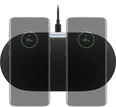Produktbild von Goobay Kabellose Dual-Schnellladematte 10 W (schwarz)