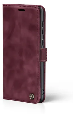 Produktbild von Handy Hülle für Samsung Galaxy S22 Ultra Klapphülle Bookcase Flip Cover Handy Tasche Etui Farbe: Weinrot