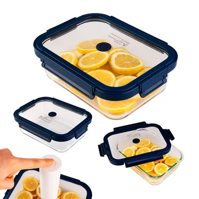 Produktbild von SuperButelki - Glasbehälter mit Deckel, 1500 ml, LUNCHBOX, 1,5 l, zur Vakuumaufbewahrung von Lebensmitteln - Länger Frische!