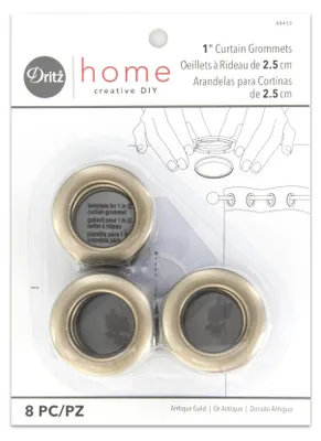 Obrázok produktu pre Očka na záclony Dritz, 1 palec (25 cm) vnútorný priemer, odolný plast, s rýchloupínacím mechanizmom