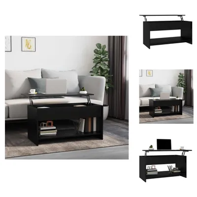 Zdjęcie produktu dla vidaXL Stolik kawowy czarny 102x50x52,5 cm materiał drewnopochodny - Stoliki kawowe