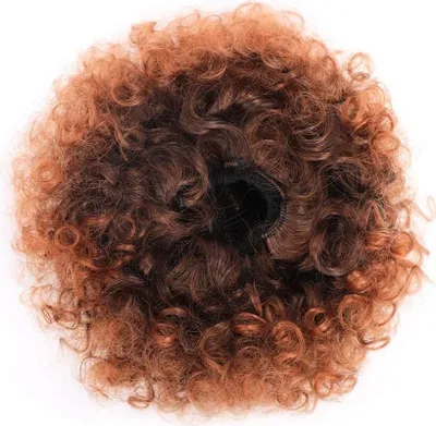 Immagine prodotto di JHZHONG Capelli corti ricci Afro Puff Marrone Scuro 2pcs
