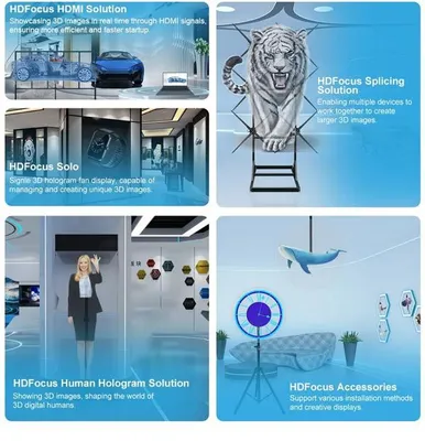 Productafbeelding van Hologramm Werbeständer 3D-Werbung Werbefigur Moderator Host Holographic