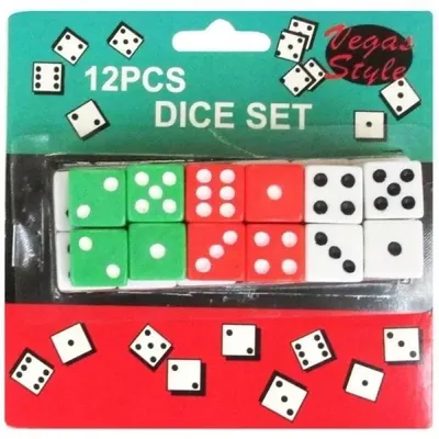 Produktbild von Bunte Spielwürfel, 12 Stück – Trifox