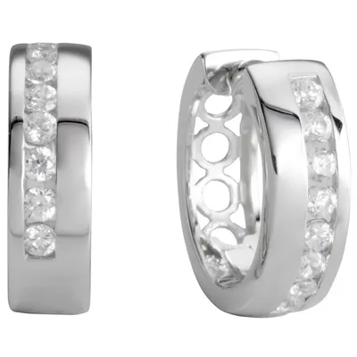 Produktbild von Miamar Damen SCR08 Creolen Silber Zirkonia Weiß