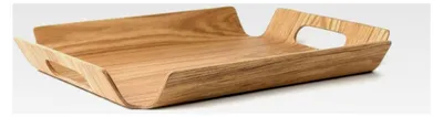 Produktbild von Tablett mit Griffen Schwarz aus Holz