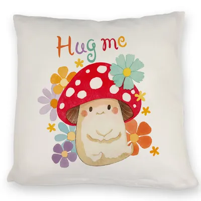 Produktbild von Hug me Kissen mit Fliegenpilz und Blumen