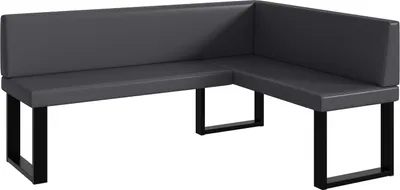 Produktbild von MEBLINI Eckbank für Esszimmer - Küchenbank - Essecke - Sitzecke Küche - TONI - U-Beine 128x168x87cm Rechts - Grau Kunstleder