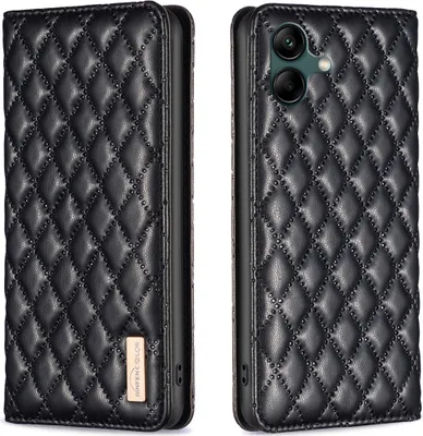 Immagine prodotto di Custodia Galaxy A04 4G, elegante custodia in pelle flip portacarte con supporto per Samsung Galaxy A04 4G Nero