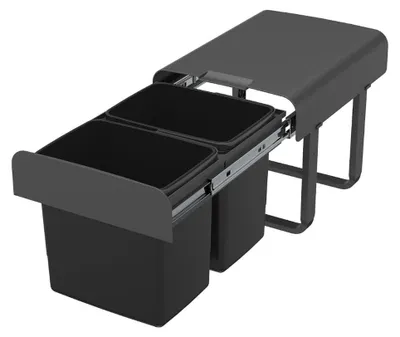 Produktbild von Ekotech EKKO.22 Abfallsammler 90044162EKJ 2x15 L Vollauszug oriongrau
