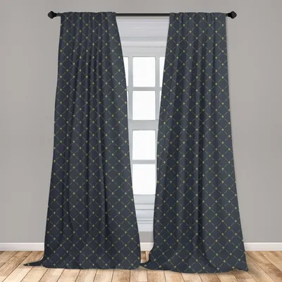 Produktbild von Abakuhaus, Fenstervorhänge, floral Checkered, 2-Panel-Set, 150 x 245 cm