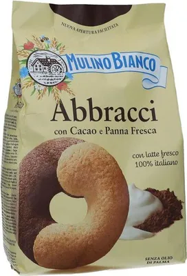 Produktbild von Mulino Bianco Abbracci - Kekse mit Kakao und Sahne