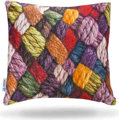 Produktbild von etérea Dekokissen Kissenhülle Wolle Bunt 40x40 cm Taupe 100% Baumwolle