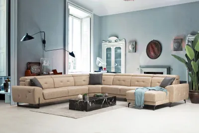 Obrázok produktu pre Rohová sedačka Sedací nábytok v tvare U Dizajnový sedací nábytok Moderná pohovka Čalúnenie gauča