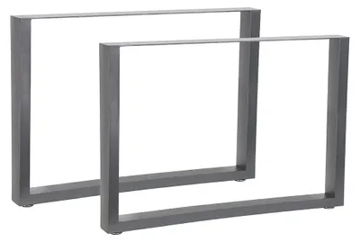Produktbild von Tischuntergestell 100x72 cm Möbelfüße Grau Tischbeine Industrie Bankkufen Stahl
