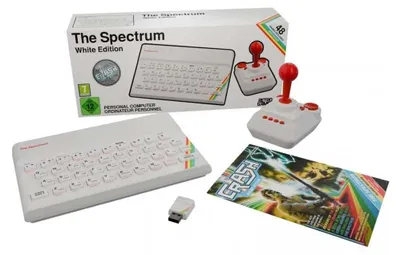 Produktbild von Retro Games The Spectrum White Edition, ZX Spectrum, Weiß, HD, Joystick, Manic Miner, Head Over Heels, Saboteur! Remastered, Der Hobbit, Army Moves, The Great Escape, HDMI