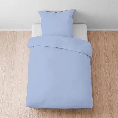 Produktbild von Biberna Lyocell™ Lyocell Uni Bettwäsche 470500 eisblau 135x200 cm + 80x80 cm