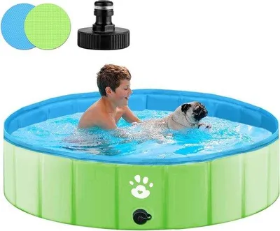 Produktbild von Famanu Aufblasbares Hundepool - 1,4 m, tragbar und rutschfest - blau