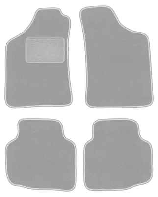Imagen del producto de Alfombrillas de moqueta para Mitsubishi L200 Triton 2001-2006 (pick-up) – juego de 4 piezas, grises, a medida – Wielganizator OSLO