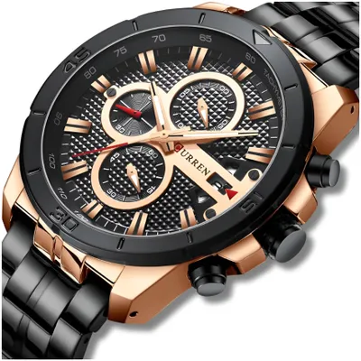 Zdjęcie produktu dla Zegarek Męski Curren Klasyczny Elegancki Chronograf Datownik 4 Kolory
