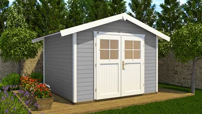 Produktbild von Gartenhaus weka 122 Gr. 2 inkl. Fußboden 285 x 270 cm grau