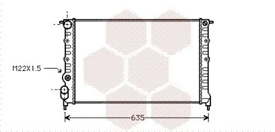 Produktbild von VAN WEZEL 43002149 Kühler Wasserkühler Motorkühler für RENAULT 19 II Cabriolet (D53, 853) 19 II (B/C53) 19 II Chamade (L53)