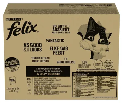 Produktbild von PURINA Felix Countryside Selection - nassfutter für Katzen - 120x85g