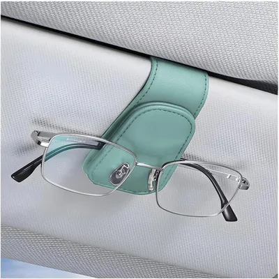 Produktbild von Brillenhalter für Auto Sonnenblende, Magnetischer Leder Brillenclip, Ticket Karten Halterung